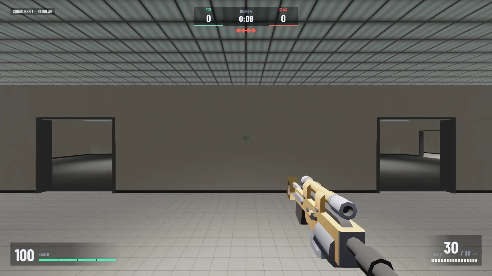 The long view down the Office lobby at Low quality